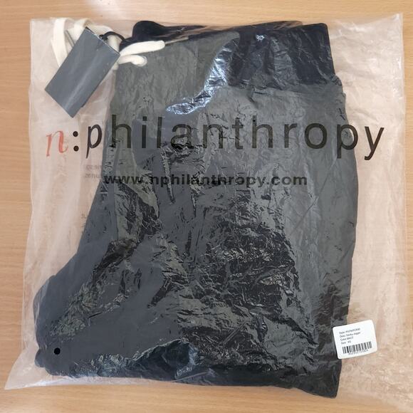 n:PHILANTHROPY Derby Jogger distressed cropped sweatpants in black cat Sz XS NEW - Picture 7 of 8